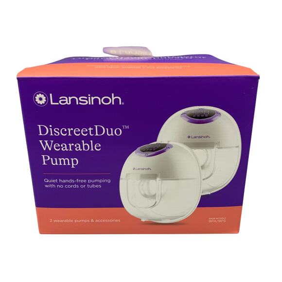 Lansinoh DiscreetDuo Wearable Breast Pump Hands Free BPA Free NEW in Box - Picture 1 of 5